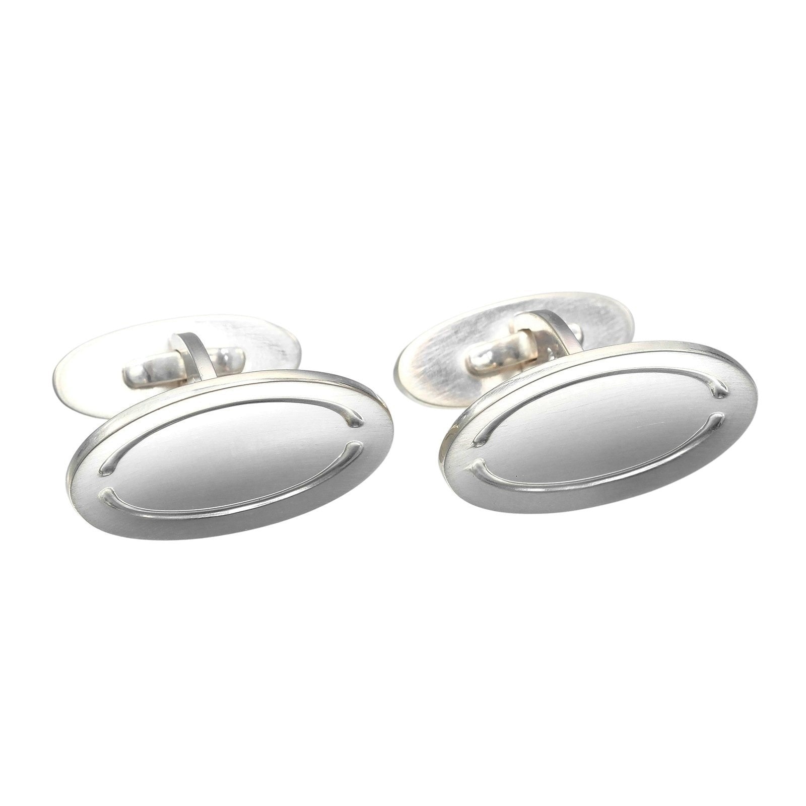 Georg Jensen ジョージジェンセン 75A オーバル カフス シルバー925 メンズ 中古品 Aランク