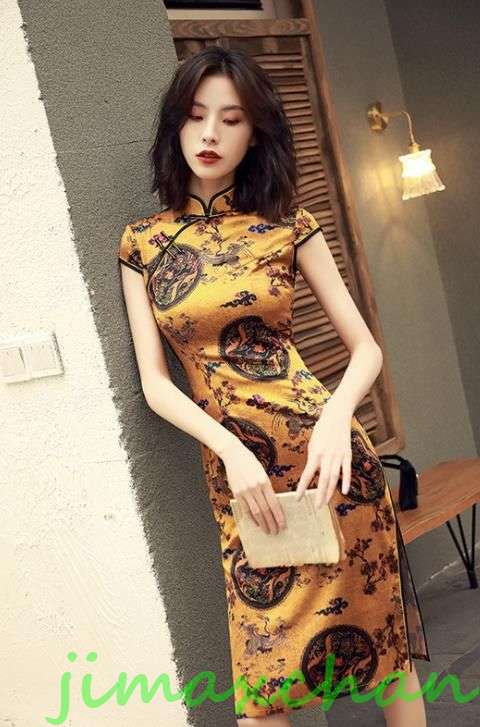 サマー　パーティードレス ワンピース　結婚 安い　チャイナドレス　チュール　レディース　民族風　ルエスニック