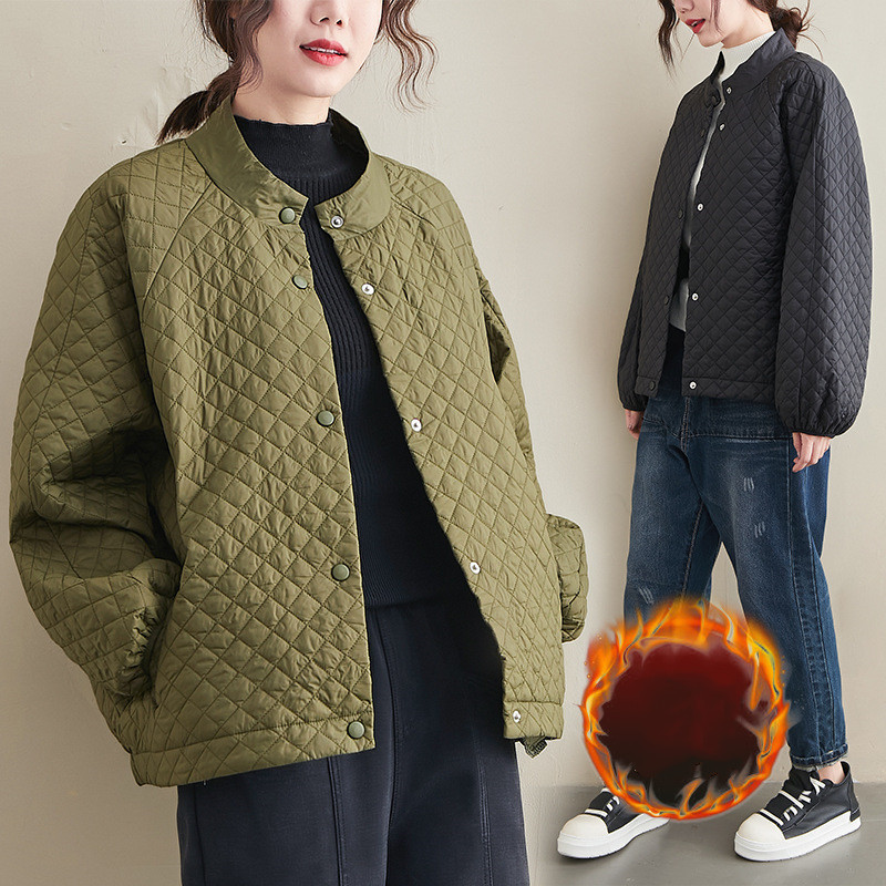 キルティングジャケット レディース 厚手 スタジャン 冬 ジャケット 中綿ジャケット 軽薄 秋 アウター キルティング ジャンパー 中綿 防寒