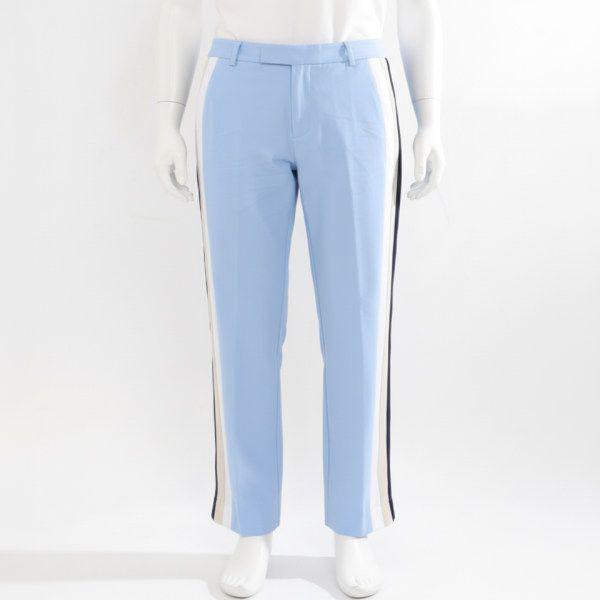 GFORE SIDE STRIPE LUXE 4-WAY STRETCH TWILL TROUSER G4LS23B124-SKY 女性用サイドストライプ