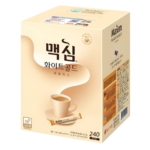 ホワイトゴールド コーヒーミックス 11.8g x 240本入 韓国インスタントコーヒー スティックタイプ マイルド 大容量 お徳用 カフェラテ風 おうちカフェ 業務用 韓国人気
