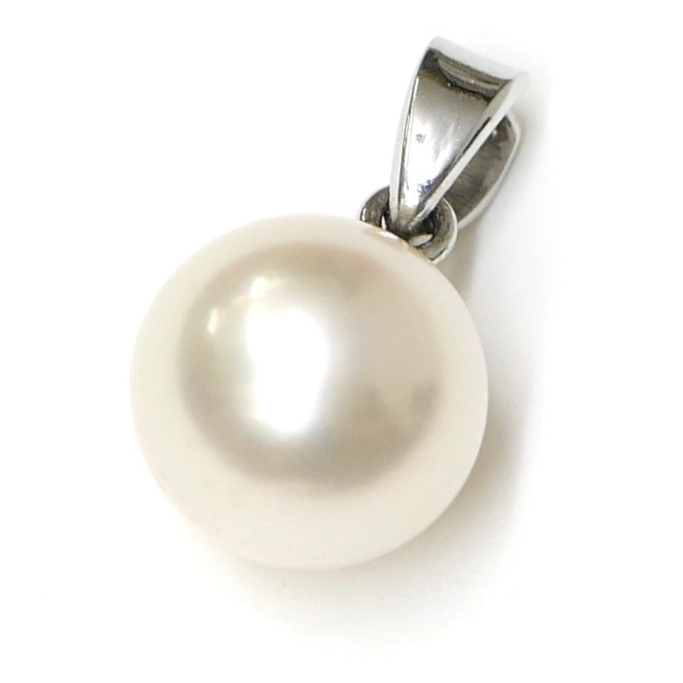 ミキモト MIKIMOTO ペンダントトップ パール 14金 真珠/ホワイトゴールド/K14WG【中古】(67715)