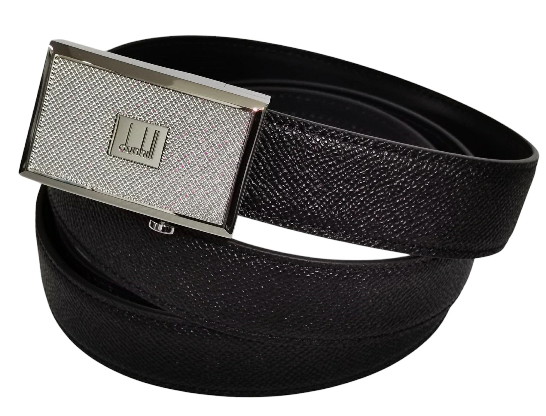 dunhill DU21R4A09CR001 ダンヒル レガシーバックル ベルト オートマチック スライドアジャスター ファイングレインレザー 30mm イタリア製 ～115cm対応 カット可能