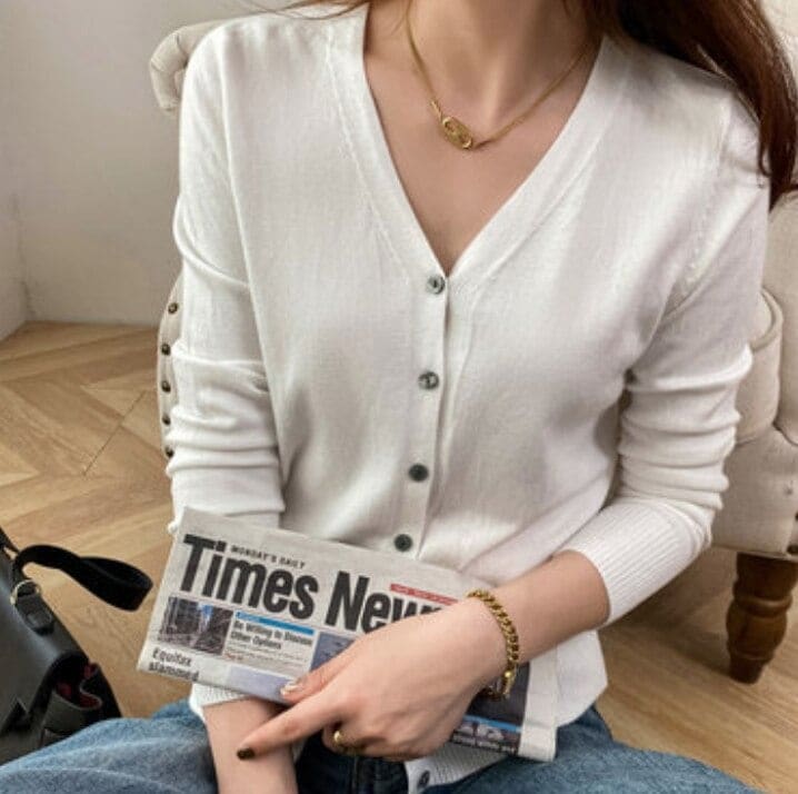 トップス デート カットソー ニットソー セーター カーディガン かわいい 大人可愛い きれいめ Vネック 長袖 リブ 薄手 通勤 通学 休日 ベージュ イエロー グリーン 2XL ピンク レッド 春