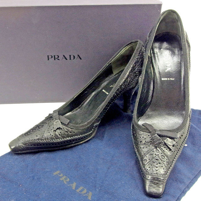 パンプス ＃34　1/2 ブラック 中古 10,798円