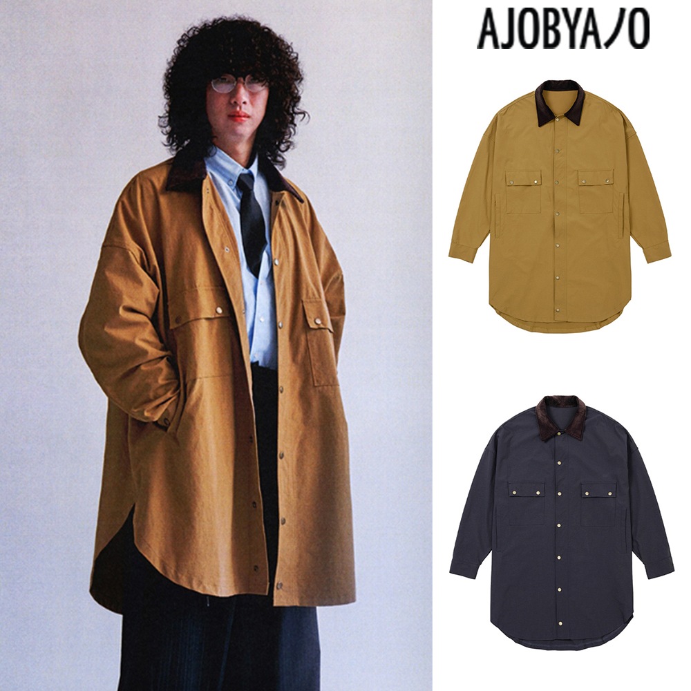 【AJO AJOBYAJO】 Oversized Wax Shirt Jacket