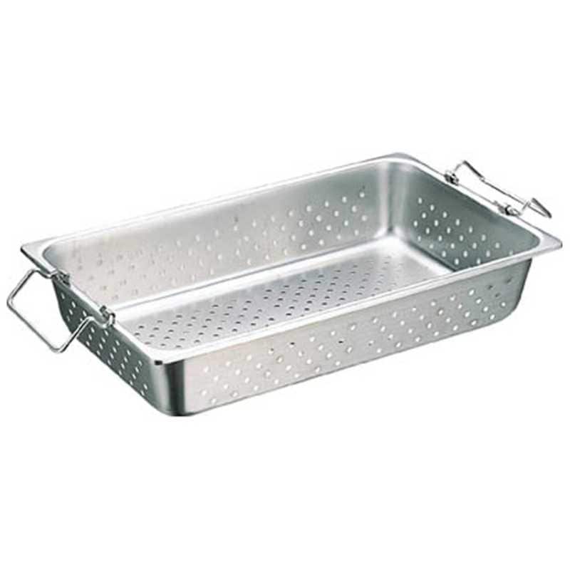 スギコ産業　ハンドル付穴明パン SUS304 1/2サイズ 325×265×100　SH1504GPH