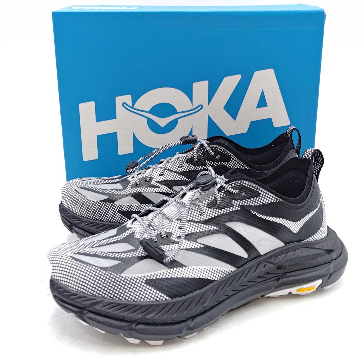 【中古・未使用品】ホカ MAFATE SPEED 4 LITE TS マファテ スピード 4 ライト シューズ 23.5cm ブラック ホワイト 1168971 HOKA