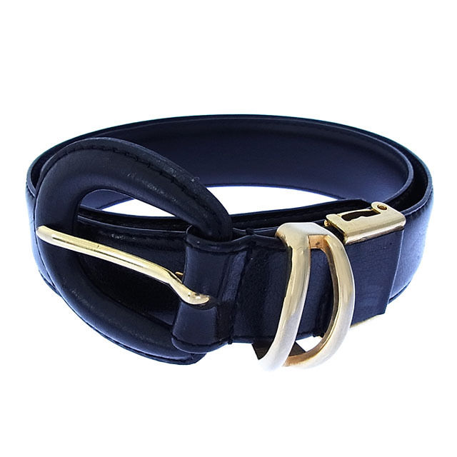 ベルト ファッションアイテム ブラック ゴールド 中古