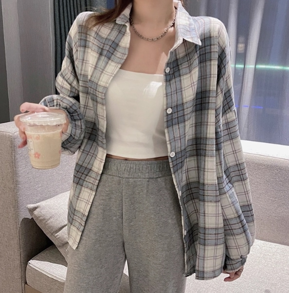 レディース トップス ネルシャツ チェック ストリート かわいい 大人可愛い きれいめ カジュアル 上品 おしゃれ かっこいい レトロ アジアン エスニック エキゾチック こなれ感 ラフ メンズライク