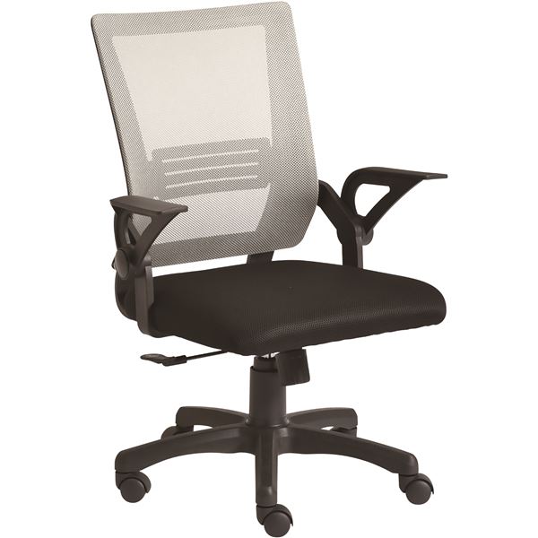 チェア HOMEチェア OAチェア ガスレバー 回転 キャスター 跳ね上げ式肘 GY グレー