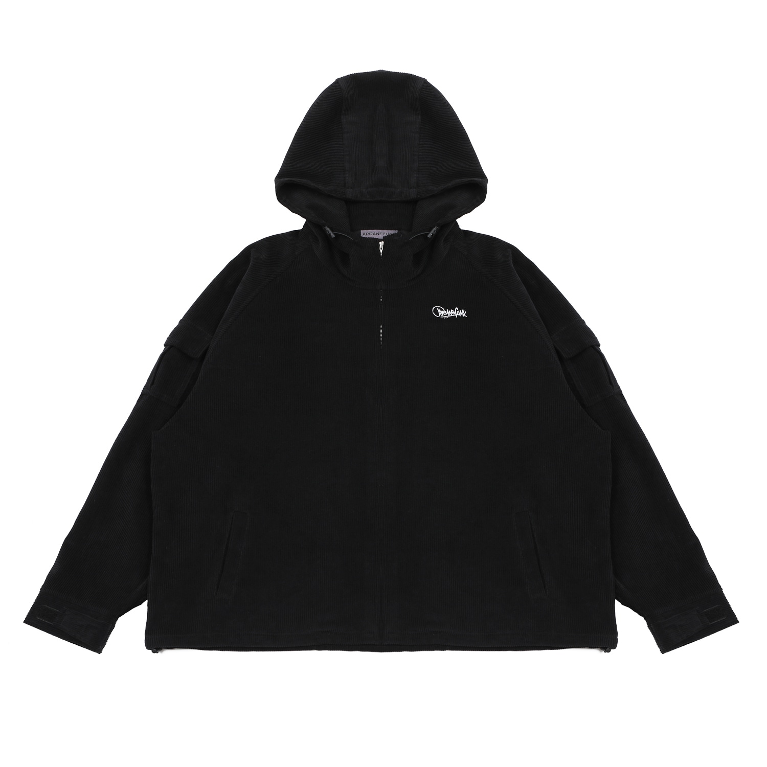 CORDUROY HOOD JACKET BLACK