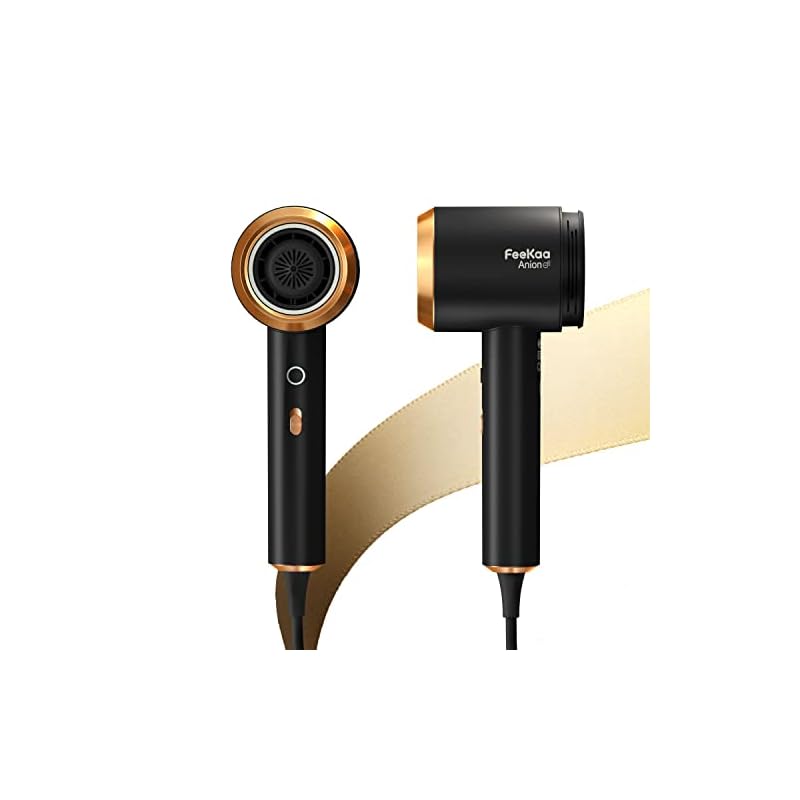 マイナスイオンドライヤー Feekaaスピーディー １億 高濃度 マイナスイオン ヘアドライヤー 低騒音 軽量 大風量 速乾 還元 ダメージカット ノズル付き コンパクト 持ち運び便利 家庭用/ヘアサ