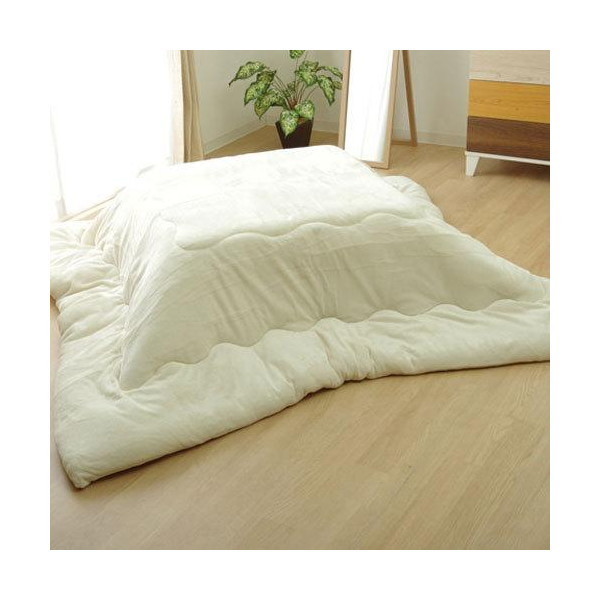 1380000002875 こたつ布団 長方形 無地 フランネル リバーシブル 掛け単品 17フランIT 抗菌防臭 アイボリー 205×205cm メーカー直送 8,118円