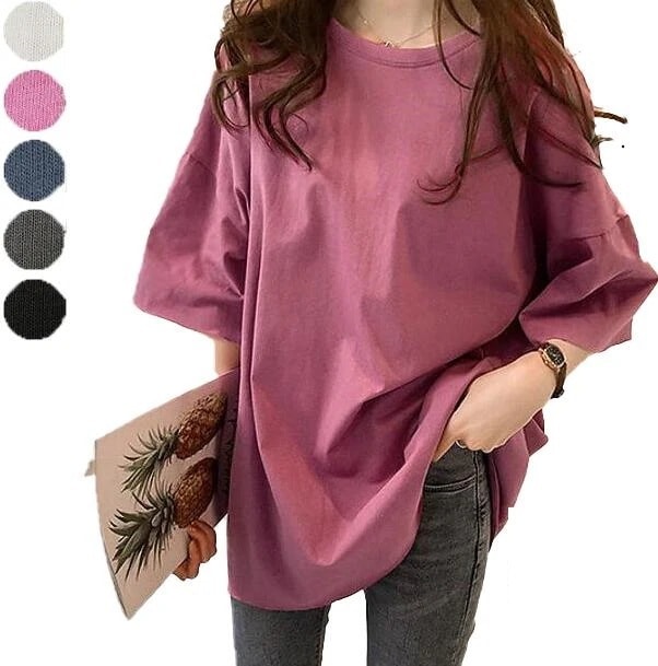 大人気！ シャツ カットソー レディース 半袖 春 夏 カジュアル 無地 シンプル Tシャツ シャツ トップス Tシャツ カットソー