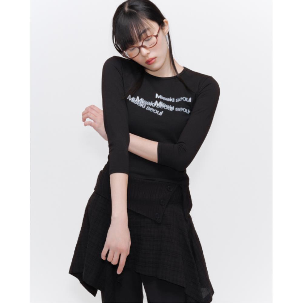 MISEKI SEOUL Dust logo long sleeves BLACK MSK251LS04BK