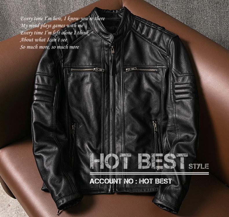 カウハイド スタンダードスタイル パテッド ライダース ギフト メンズ 革ジャン レザージャケット クロム鞣し 牛革