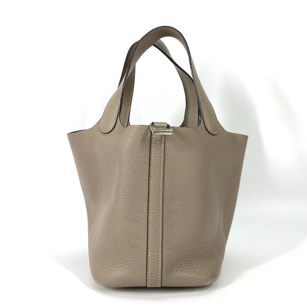 ハンドバッグ ピコタンロック PM 18 カバン トートバッグ トリヨンクレマンス グレー系