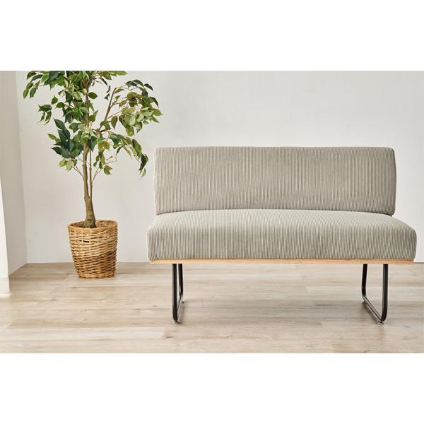 ベンチ 2人掛け ソファー おしゃれ 北欧モダン レトロ ヴィンテージ コーデュロイ コンパクト 二人掛け 幅105cm