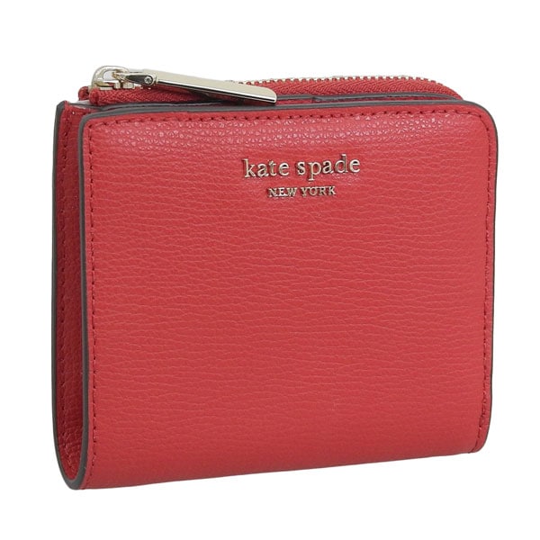 ケイトスペード ニューヨーク 二つ折り財布 L字ファスナー レディース レッド アウトレット kate spade new york pwru7250-611