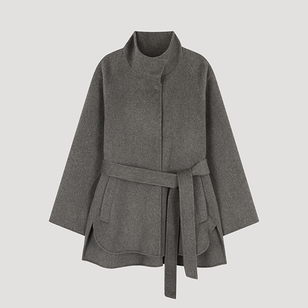 (Shes Miss) ウールブレンドベルト付きハンドメイドジャケット_swhjko42130_MG