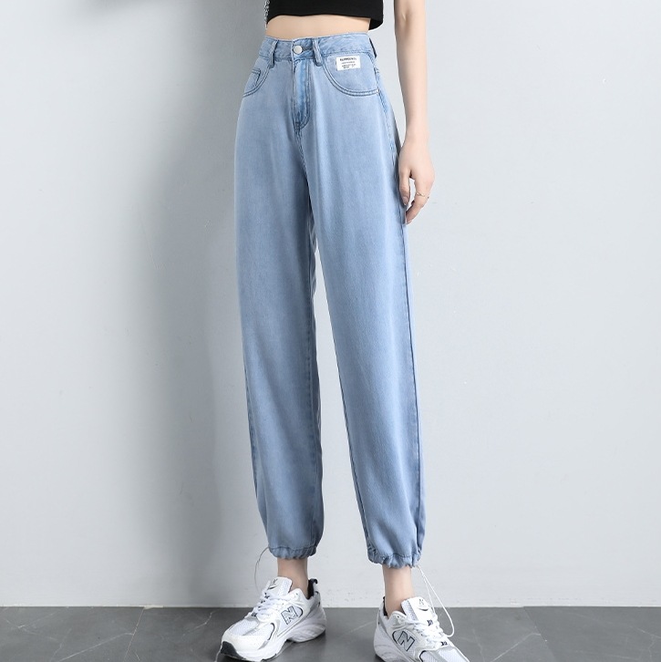 デニムジョガーパンツ ボトムス パンツ デニムパンツ ロング ロング丈 ハイウエスト デニム かわいい 大人可愛い きれいめ シンプル カジュアル 大人 上品 おしゃれ お洒落 大人可愛い 大人女子