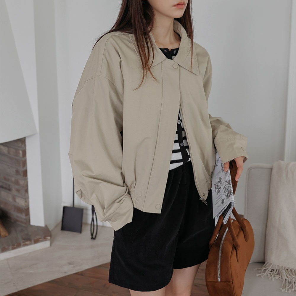 カプリコットンカラジップジャンパー