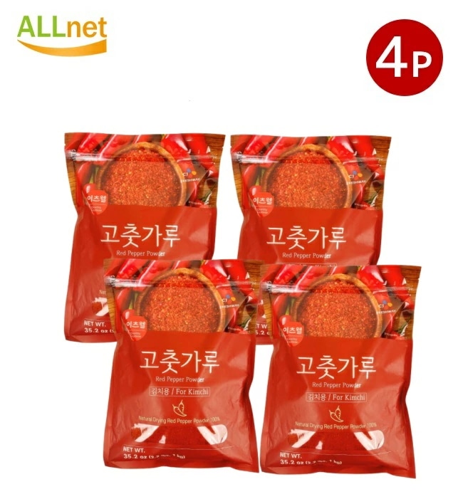 CJ freshway 唐辛子粉(キムチ用) 1kg×4袋セット 中国産 natural Drying Red Pepper Powder 100%