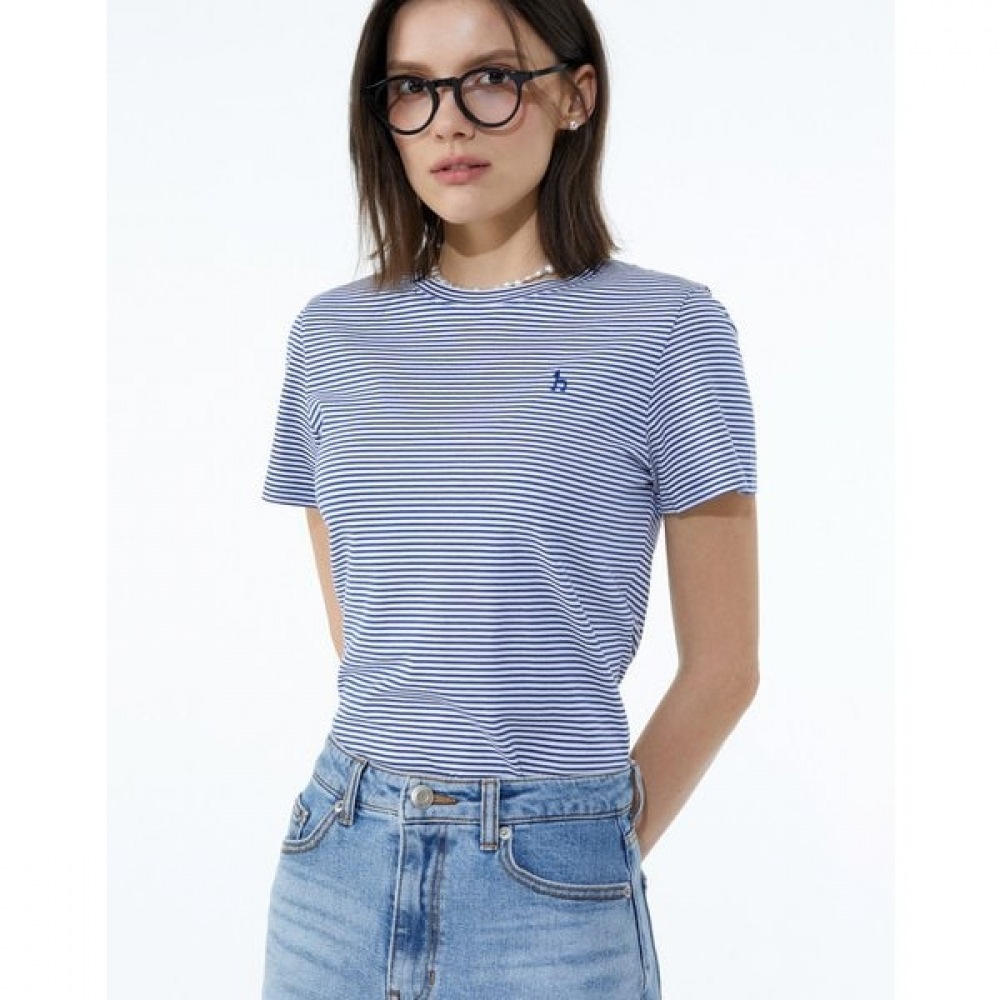 [24SS] [ベスト] [クラシックセラー] ブルーストライプコットンブレンドハーフ WSTS4BC33B3