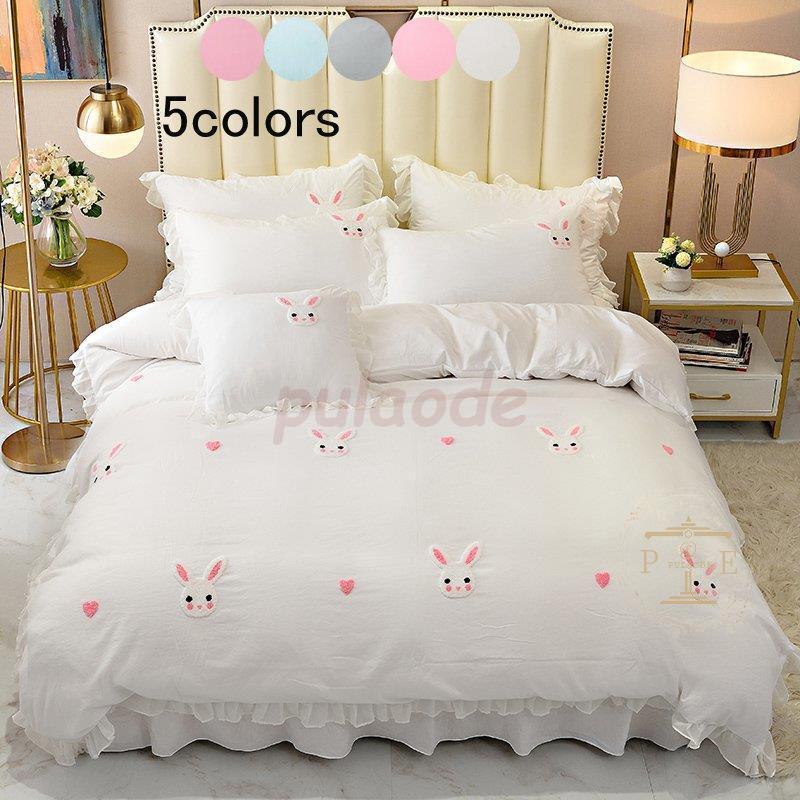 可愛い 結婚お祝い 枕カバー ベッドスカート プレゼント お姫様風 寝具カバーセット 布団カバー 3点セット 新生活 敷き布団カバー 掛け布団カバー セット