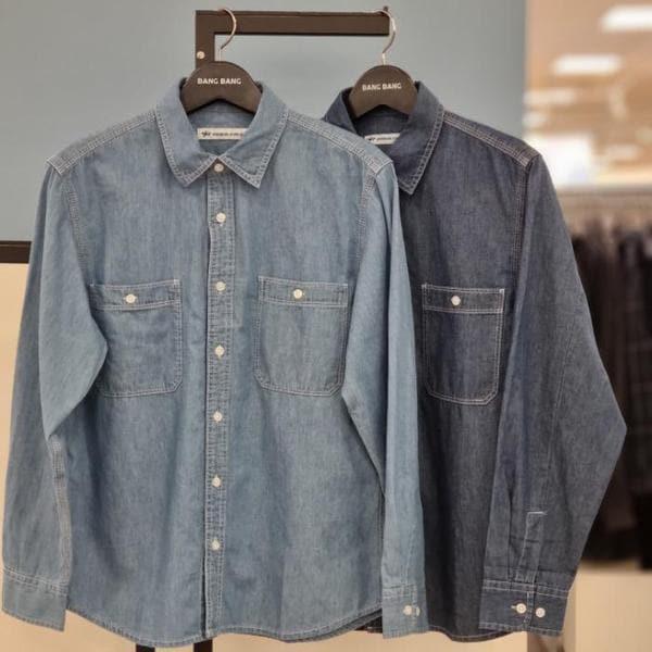 HC21 共用 基本 長袖 デニムシャツ NSMD14 (S45730959)