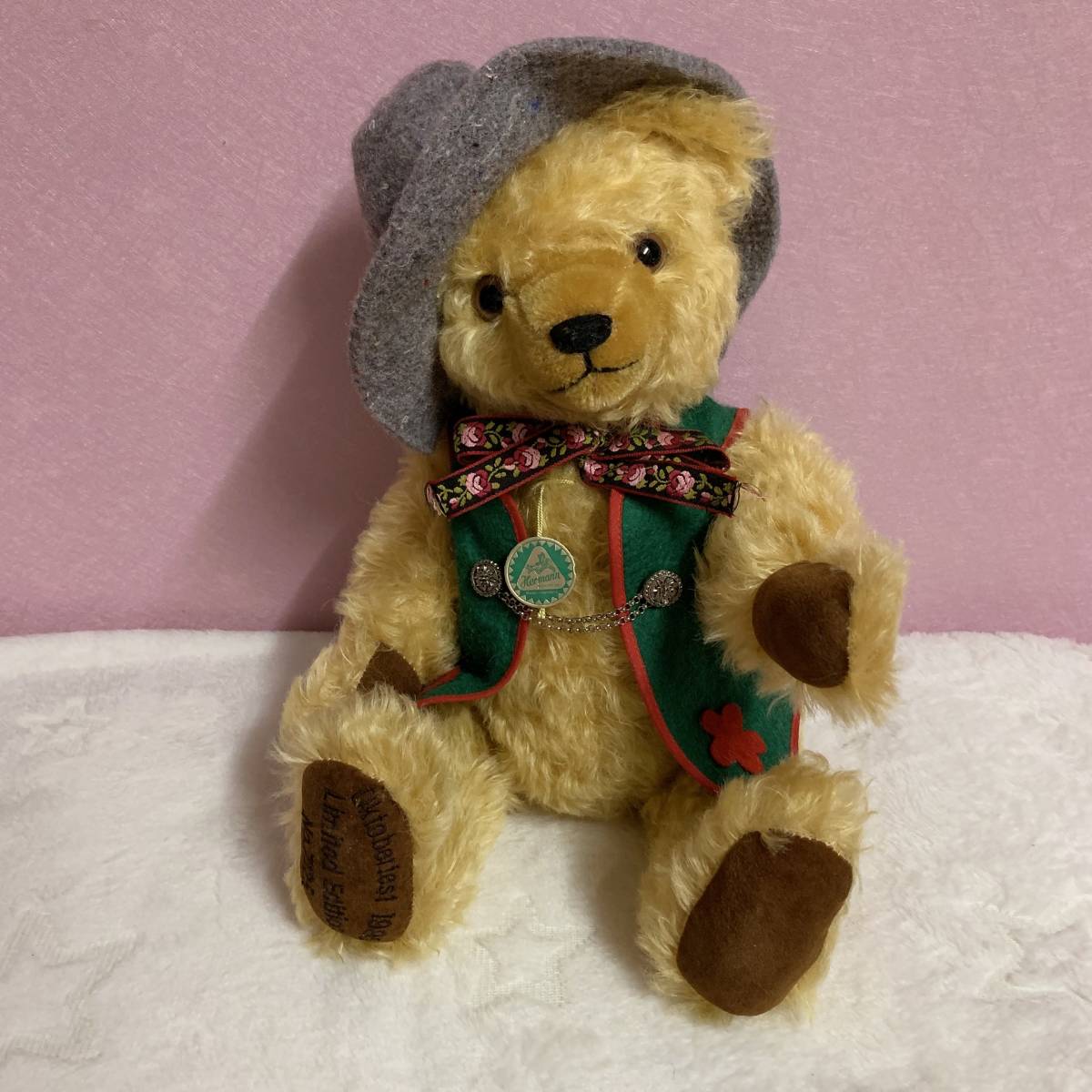 美品 緑ハーマン ハーマン社 ドイツ限定品 限定8000体 Hermann Coburg オクトーバーフェスト テディベア Oktoberfest 1995 teddy Bear 48cm