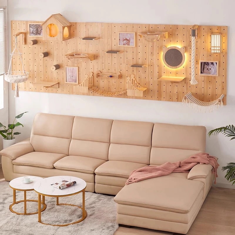 Clutchラダーサプライ Shuimu Clutch Shengcat壁ジャンププラットフォームソリッドウッドキャットクライミングフレームホールボードディー爪clow