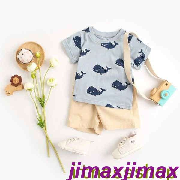季節限定新生活 ベビー服 子ども服 おしゃれ 女の子 男の子 セットアップ Tシャツ パンツ 動物 上下セット キッズ服 2色選択 子供服 キッズ 赤ちゃん 幼児 ベビー コットン ベビーウエア 可愛
