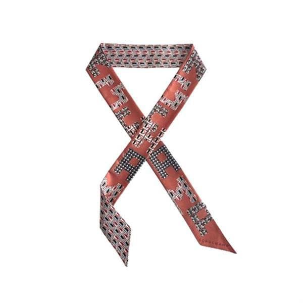 グラフィックプリントシルクプティスカーフ 51016SOI ORANGE