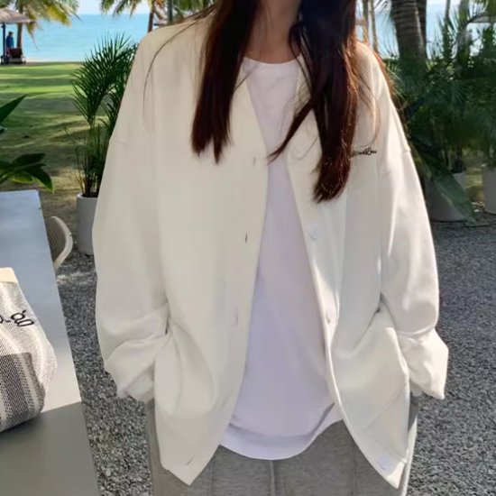 長袖カーディガン レディース カーディガン 羽織 シンプル 無地 ルーズ オーバーサイズ Ｖネック フロントボタン 定番 ベーシック カジュアル お出かけ おしゃれ 体型カバー ファッション