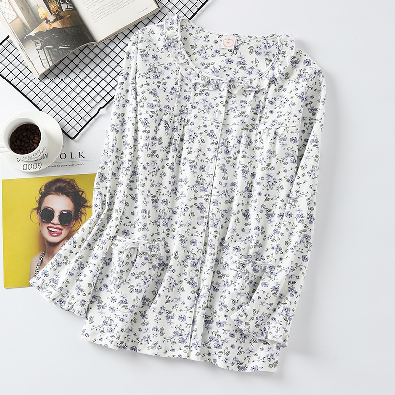 トップス シャツ ブラウス 袖あり 長袖 襟付き ストレート Aライン フリル ポケット 前開き かわいい 大人可愛い きれいめ シンプル カジュアル 大人 上品 おしゃれ お洒落 レトロ エスニック