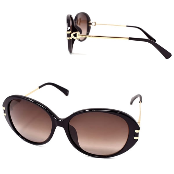 LO610SA-001 サングラス アジアンフィット ブラック ゴールド ブラウングラデーション UVカット レディース