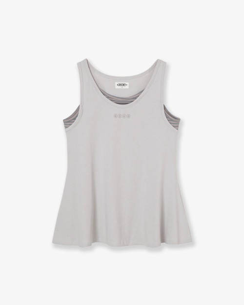 【AEAE】 STRIPE LAYERED SLEEVELESS [ASH] 正規品