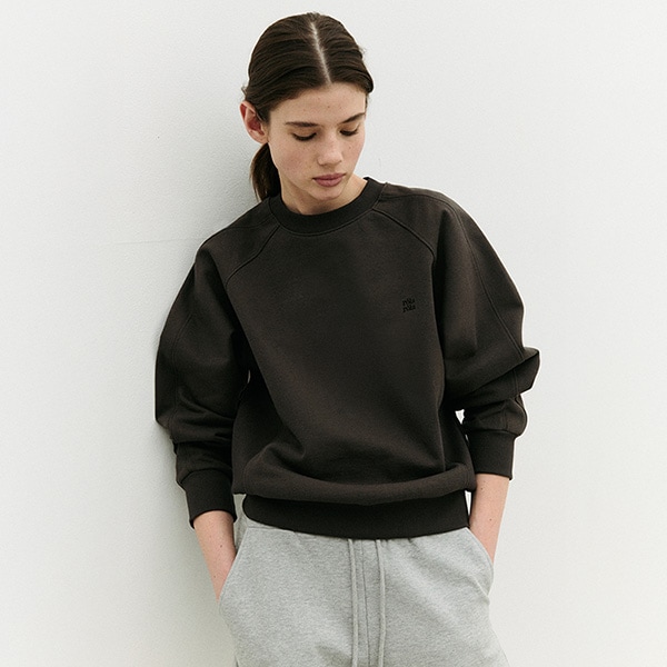 NUBASIC LOGO SWEATSHIRT CHARCOAL