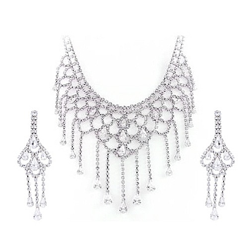 ウエディング アクセサリー 1年無償修理保証 イヤリング ぶらさがり 二次会クリスタルラインストーン