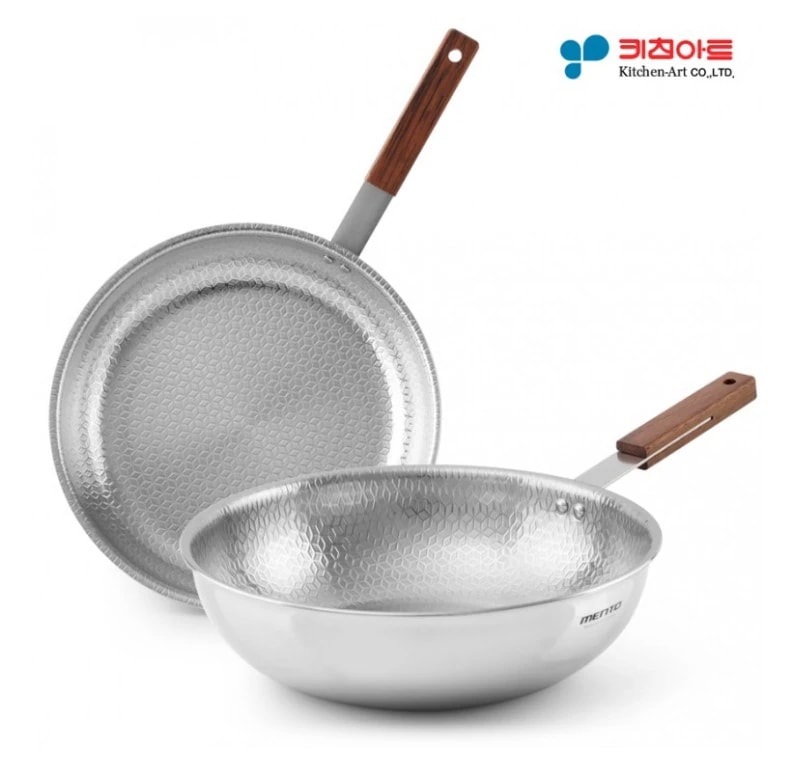 [KITCHENART] 5重 [IH/ガス] 韓国製/ステンレスフライパン/中華フライパン