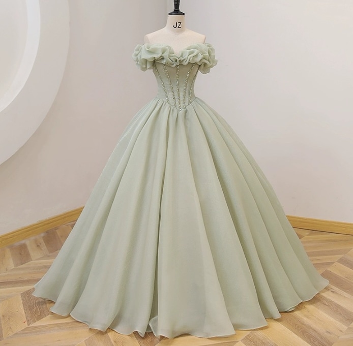 パーティードレス　オフショルダー　結婚式　演出服　着瘦せ　披露宴　大きいサイズ　ロングドレス　カラードレス