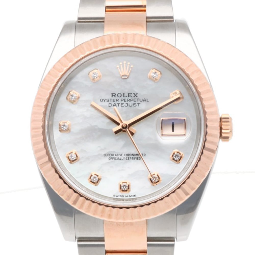 ロレックス デイトジャスト オイスターパーペチュアル 腕時計 ステンレススチール 126331G 自動巻き 1年保証 ROLEX 中古 美品