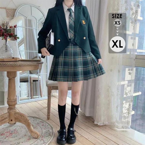 5点セット 入学式 卒業式スーツ 長袖 中学生 高校生 制服 学生制服 女子高生 中高生 女の子 ジュニア チェック柄 レディース お受験 結婚式 発表会 入学 通学 大きいサイズ フォーマルスーツ