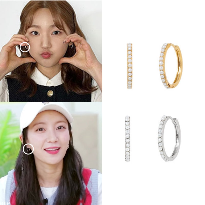 [韓国の人気芸能人着用] [ユンスンイウンセムOH MY GIRL ビニ着用]THIN ROUND RING PEARLS SNSで人気 デイリーアクセサリー