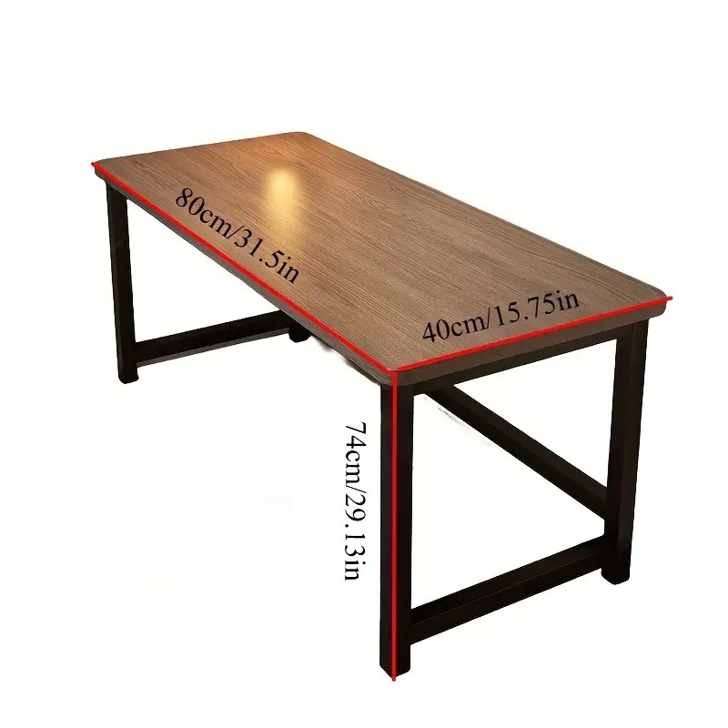 1個 折りたたみ式コンピューターデスク - ソリッドウッド＆メタルフレーム80/100cm 高さ調整可能2 サイズ（ナツメグ/オーク）下部デスクストレージ付きエргノミックオフィスデスク家庭