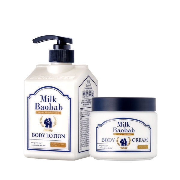 [ミルクバオバブ] ファミリーボディローション 500ml+ファミリーボディクリーム 500g