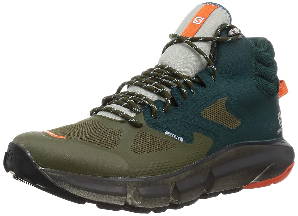 [サロモン] トレッキングシューズ PREDICT HIKE MID GORE-TEX ゴアテックス メンズ ポンデローサパイン/オリーブナイト/レッドオレンジ 28.0 cm