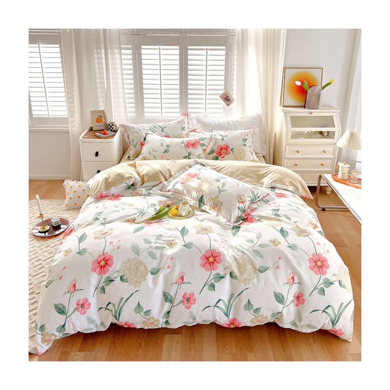 ins風純綿寝具4種セット シーツ 布団カバー 枕カバー 7,992円